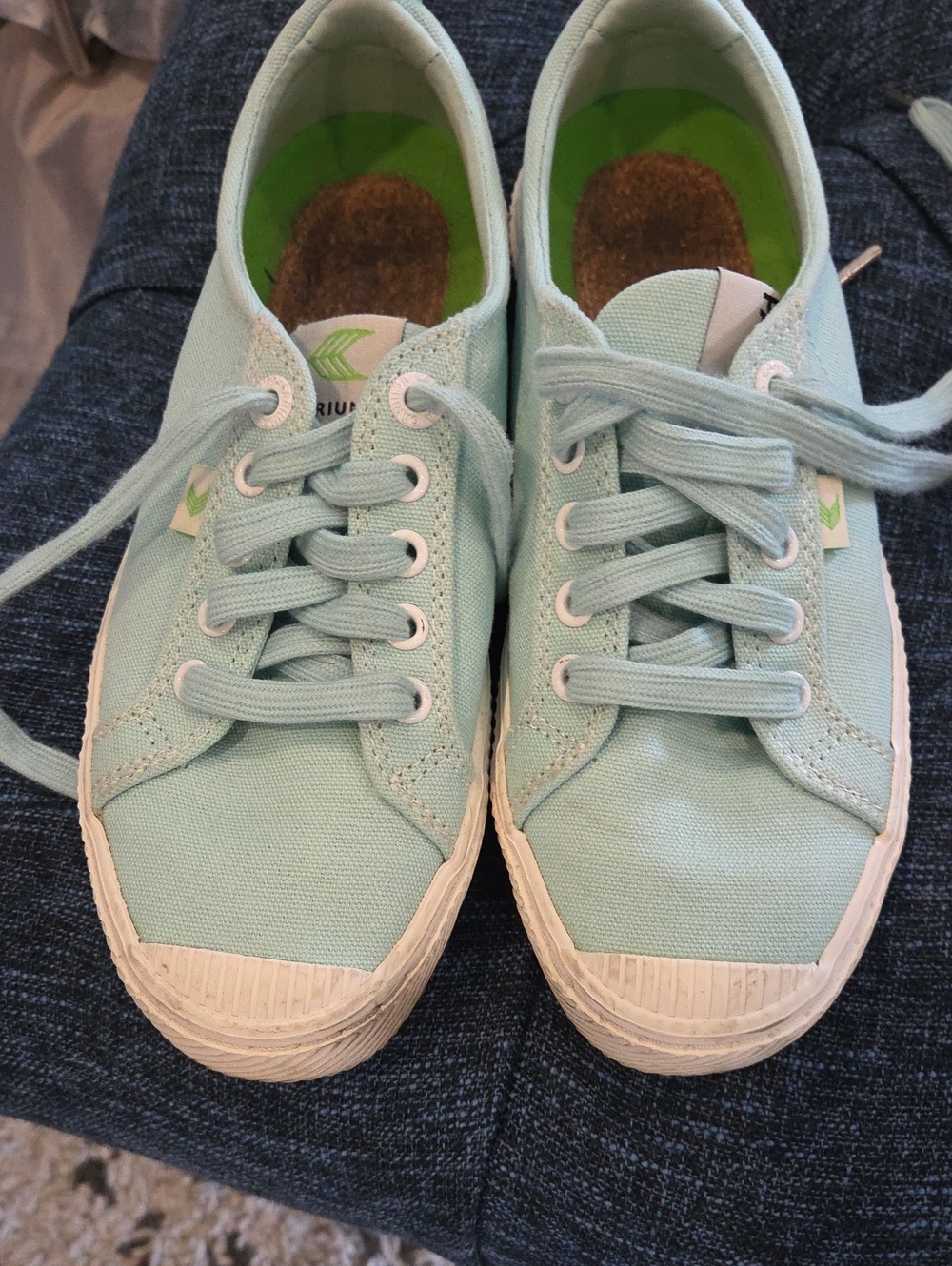 Cariuma Light Aqua Canvas Sneakers